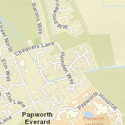 Papworth Everard Street Map