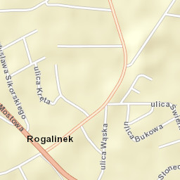 Rogalinek Street Map