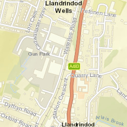 Llandrindod Wells Street Map