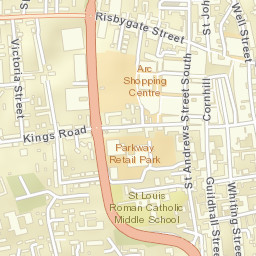 Bury St Edmunds Street Map