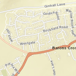 Barons' Cross Road, Leominster, Herefordshire HR6 Street Map