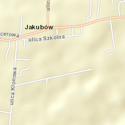 Jakubów Street Map