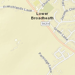 Lower Broadheath Street Map