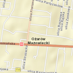 Ożarów Mazowiecki Street Map