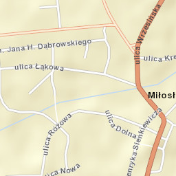 Miłosław Street Map