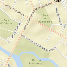 Koło Street Map