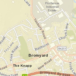 Bromyard Street Map