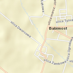 Babimost Street Map