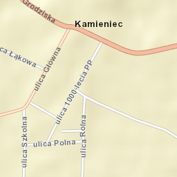 Kamieniec Street Map