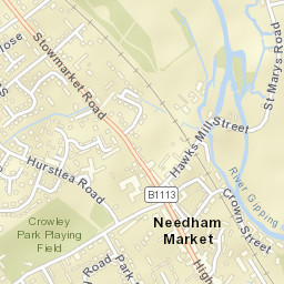 Needham Market Street Map