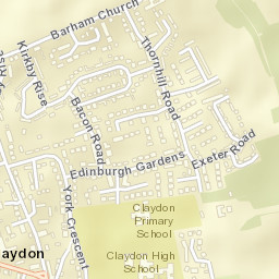Claydon Street Map