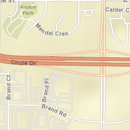 Clarence Avenue South & Louis Riel Trail Street Map