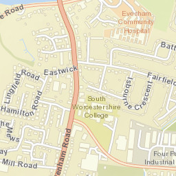 2 Lingfield Road, Evesham, Worcestershire Street Map