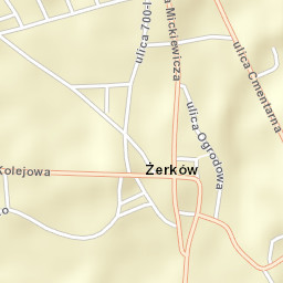 Żerków Street Map