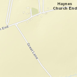 Church End Road, Bedford, Central Bedfordshire Street Map