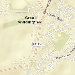 Great Waldingfield Street Map