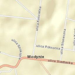 Wodynie Street Map
