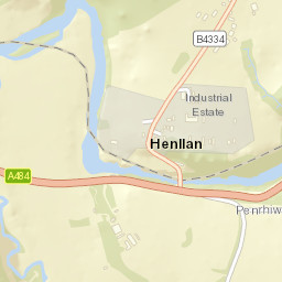 A484, Llandysul, Carmarthenshire SA44, UK Street Map