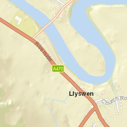 B4350, Brecon, Powys LD3, UK Street Map