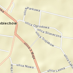 Trzebiechów Street Map