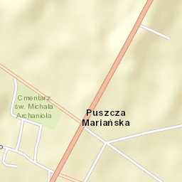 Puszcza Mariańska Street Map