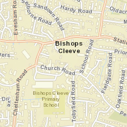 Bishops Cleeve Street Map