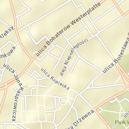 Zielona Góra Street Map