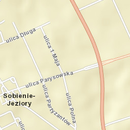 Sobienie Jeziory Street Map