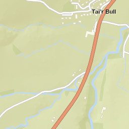 A470, Brecon Beacons National Park, Brecon Street Map