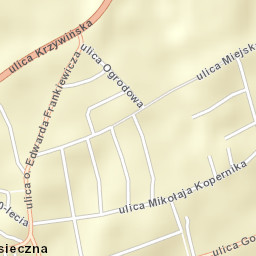 Osieczna Street Map