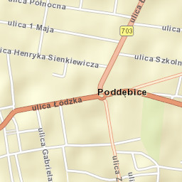 Poddębice Street Map
