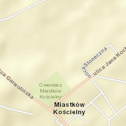 Miastków Kościelny Street Map