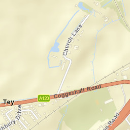 Church Lane, Marks Tey, Essex CO6, UK Street Map