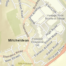 Mitcheldean Street Map