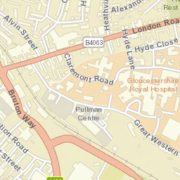 Bruton Way, Gloucester GL1, UK Street Map