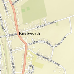 Knebworth Street Map
