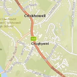 Crickhowell Street Map