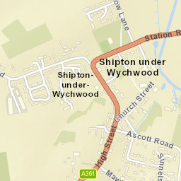 Shipton under Wychwood Street Map