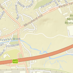 34 Maple Crescent, Carmarthen, Carmarthenshire Street Map