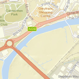 A40, Carmarthen, Carmarthenshire SA31 Street Map