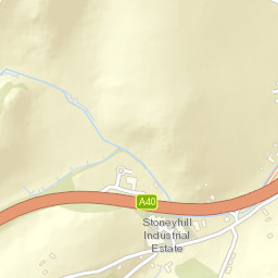 A40, Ross-on-Wye, Herefordshire HR9, UK Street Map