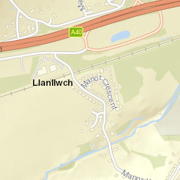 Llysonen Road, Carmarthen, Carmarthenshire Street Map