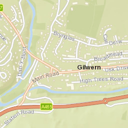 Gilwern Street Map