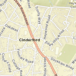 Cinderford Street Map