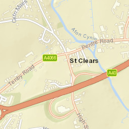 Saint Clears Street Map