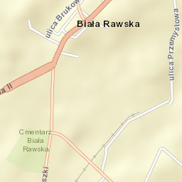 Biała Rawska Street Map