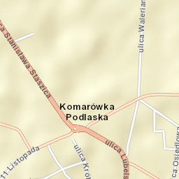 Komarówka Podlaska Street Map