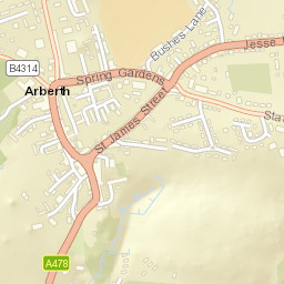 Narberth Street Map