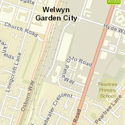 Welwyn Garden City Street Map