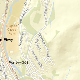 Steel Works Road, Ebbw Vale, Blaenau Gwent Street Map